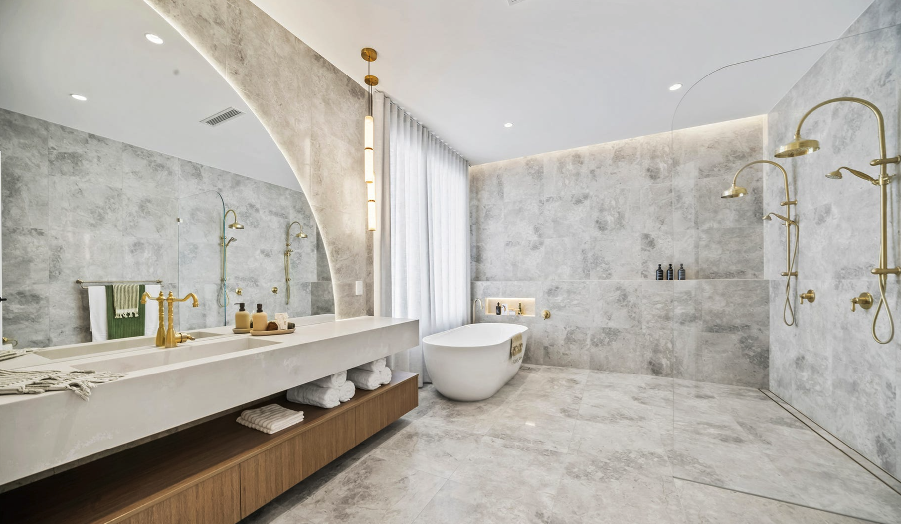Modern bathroom renovation near Auburn